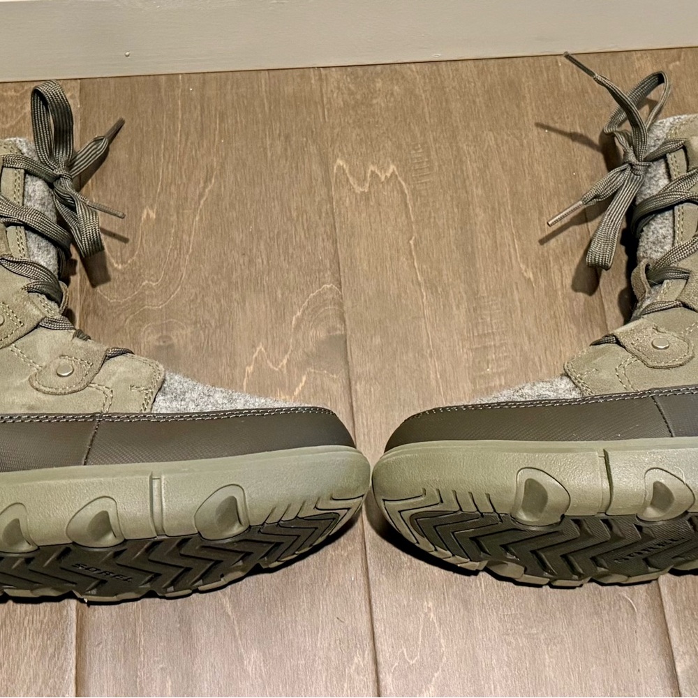 Sorel Explorer Next Joan Boots Wmns Sz 9 Green and Gray - Picture 7 of 8
